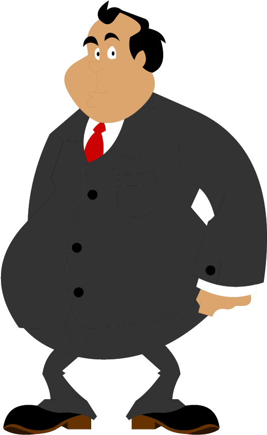 Cartoon Character Royalty-free Illustration - Fat Vector Png (1000x1000)