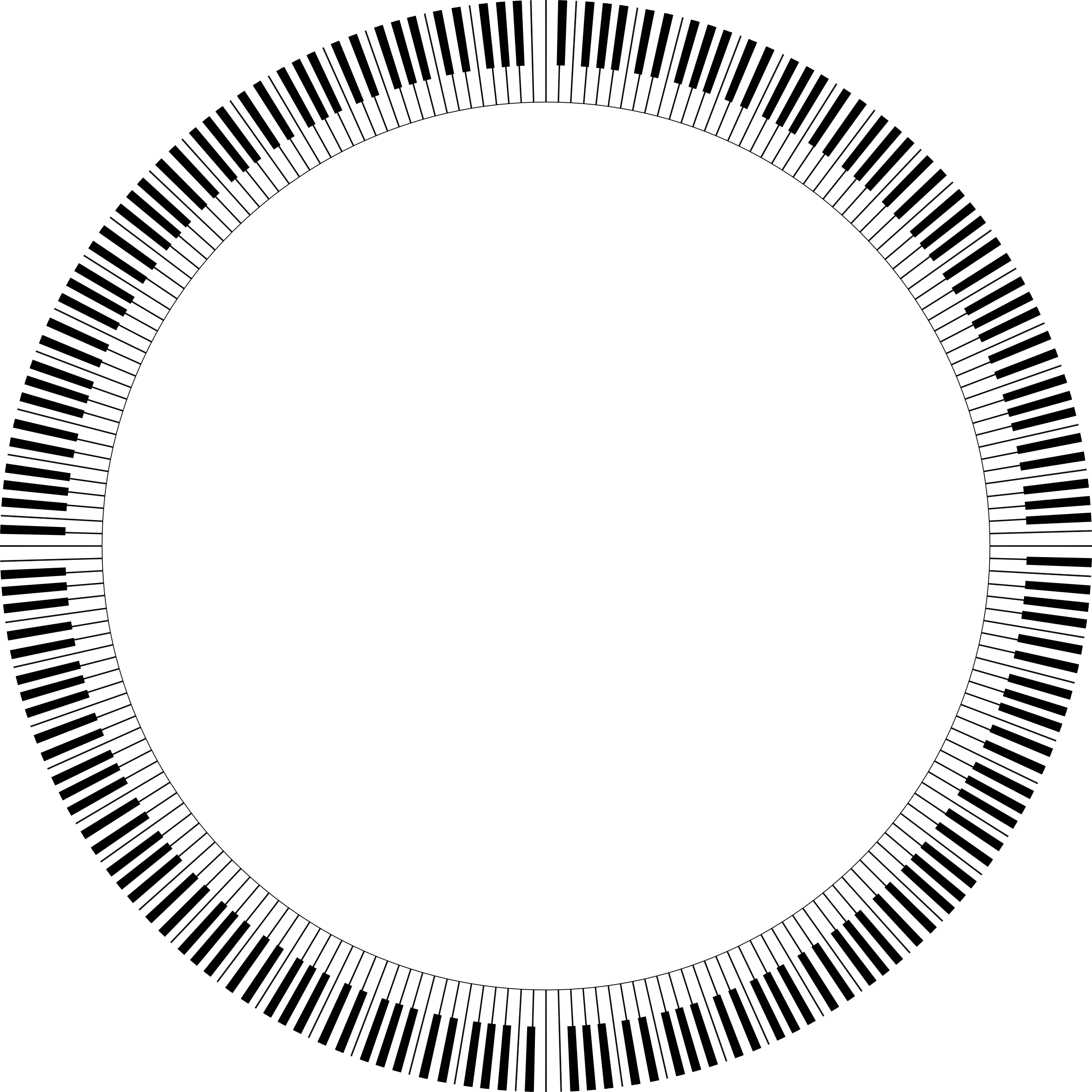 Piano Clipart Piano Key - Rounded Piano Keys (2360x2360)