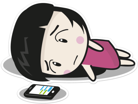 Sad Girl Waiting For A Call (520x520)