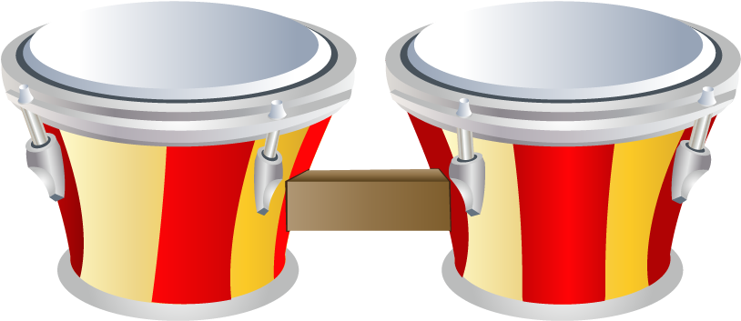 Musical Instrument Drums Clip Art - Green Tambourines: A Percussion Instruments Coloring (1119x568)