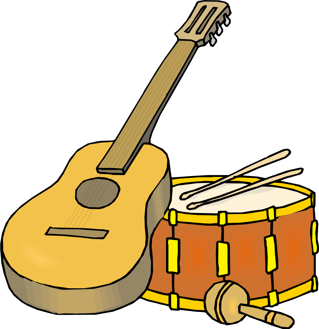 Drum Guitar Musical Instruments Clip Art - Drum Guitar Musical Instruments Clip...