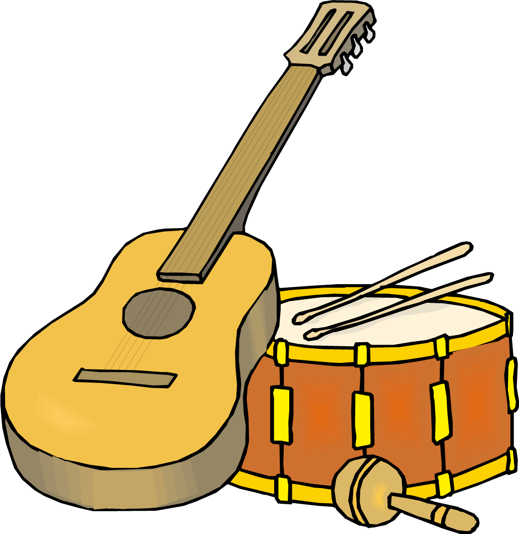 Drum Guitar Musical Instruments Clip Art - Drum Guitar Musical Instruments Clip Art (1028x1058)