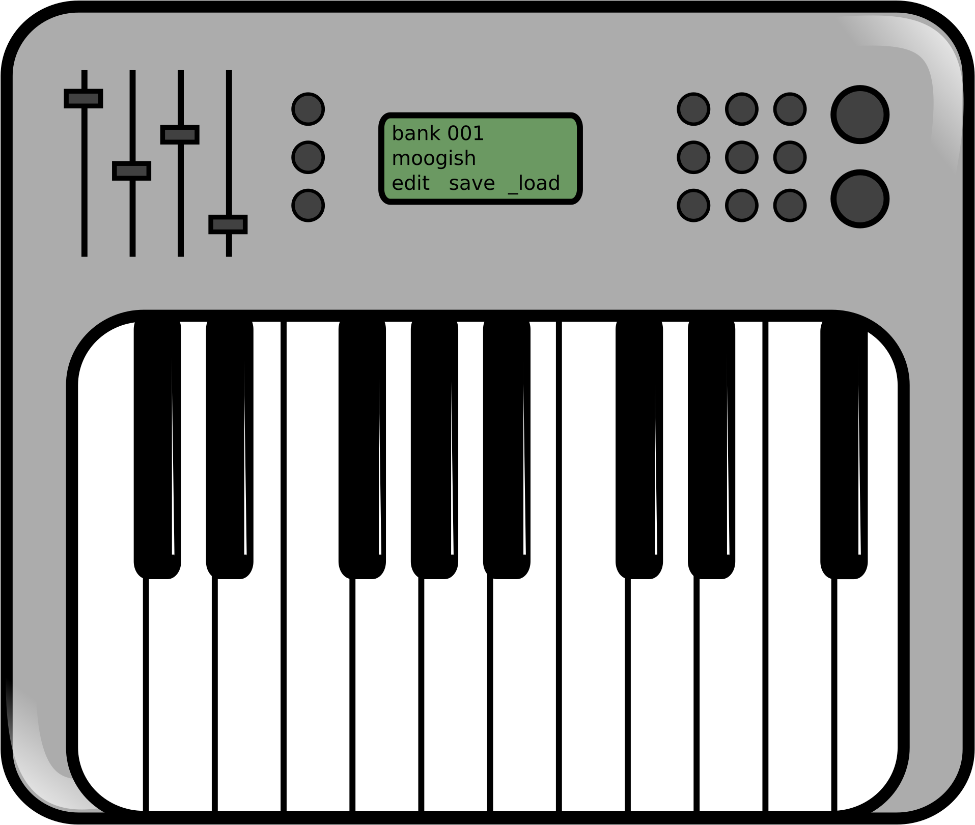 This Free Clip Arts Design Of Digital Synth - Synthesizer Clipart (2400x3394)