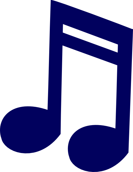 Music Note Clip Art Blue (462x598)