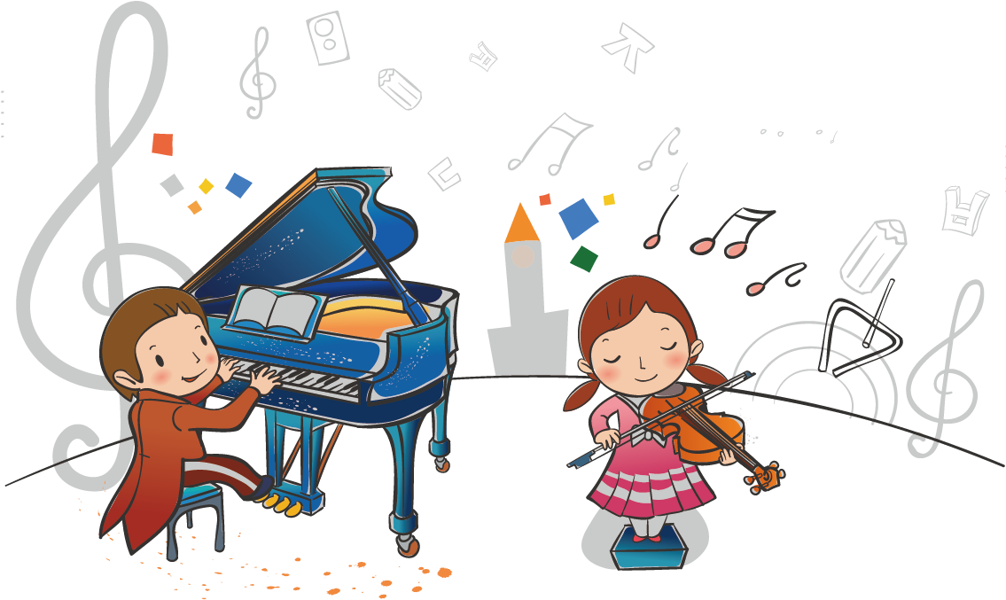 Piano Cartoon Music Child - Children Playing Music (1181x1181)