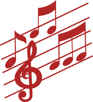 Red - Music - Notes - Clip - Art - Colorful Music Notes Icon (363x399)