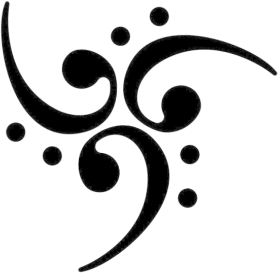 Bass Clef - Bass Clef Designs (600x583)