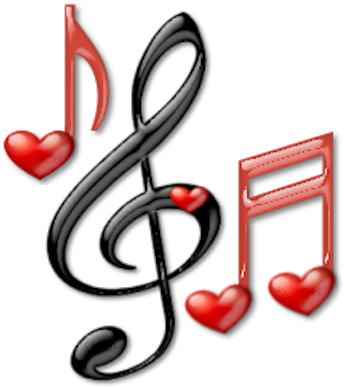 Music Clipartmusic - Red And Black Musical Notes (454x451)