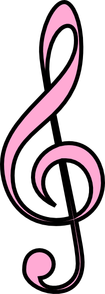 Colorful Treble Clef Clipart - Drawing Of A Music Note (210x585)