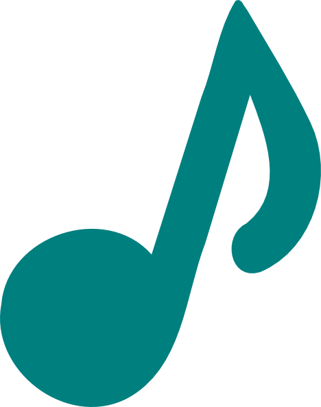 Music Note Clip Art At Clkercom Vector Online - Teal Music Note Clipart (468x594)