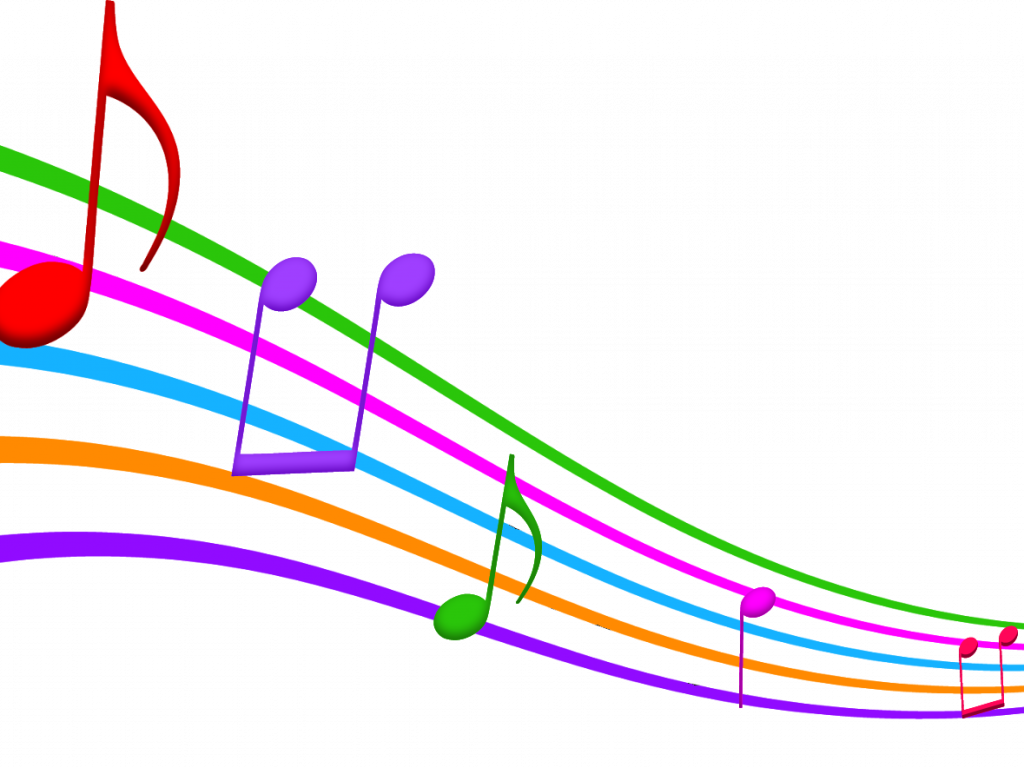Bold Design Ideas Musical Notes Clip Art Note Happy - Colourful Music Notes Png (1024x768)