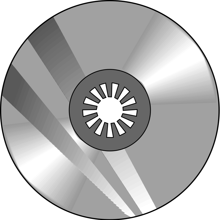 Compact Disk 03 Svg File - Disk Black And White (900x900)
