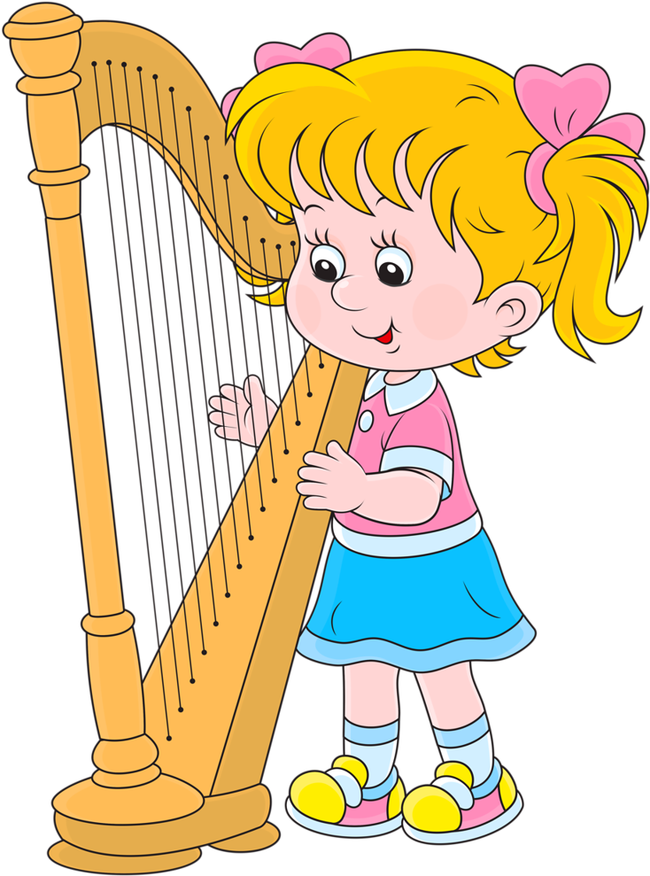 Фото, Автор Soloveika На Яндекс - Playing Harp Clipart (783x1024)