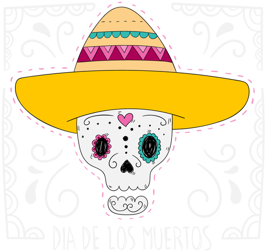 Skull Sombrero Hat Clip Art - Skull Sombrero Hat Clip Art (650x650)