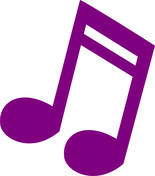 Clipart Info - Purple Music Note Png (522x593)