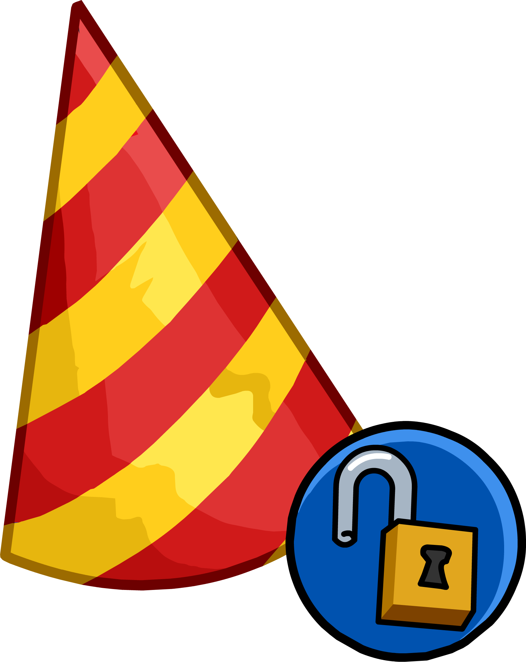 French 5th Year Party Hat - Club Penguin 11th Anniversary Hat (1754x2205)