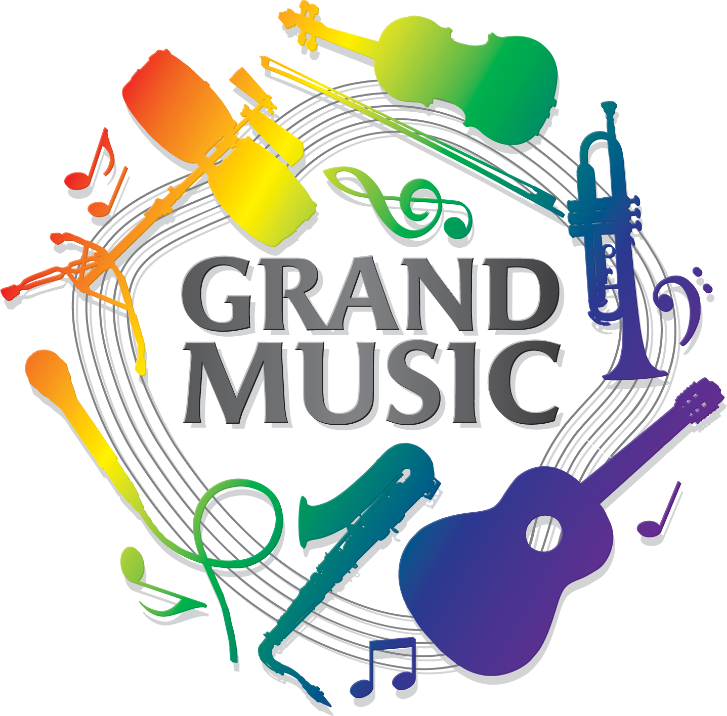 Grand Music Logo - Music (1437x1416)