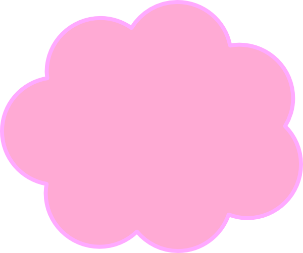 Pink Text Bubble Png (600x502)