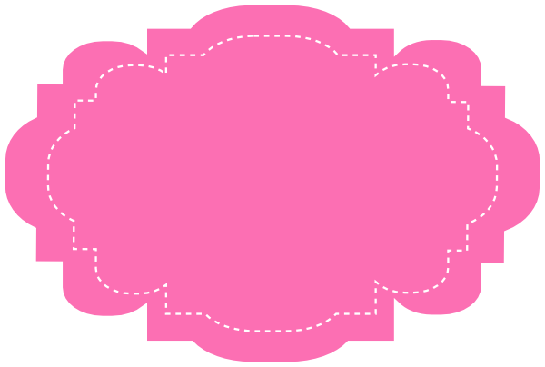 Pink Shape K Clip Art At Clker - Frames Pink (600x404)