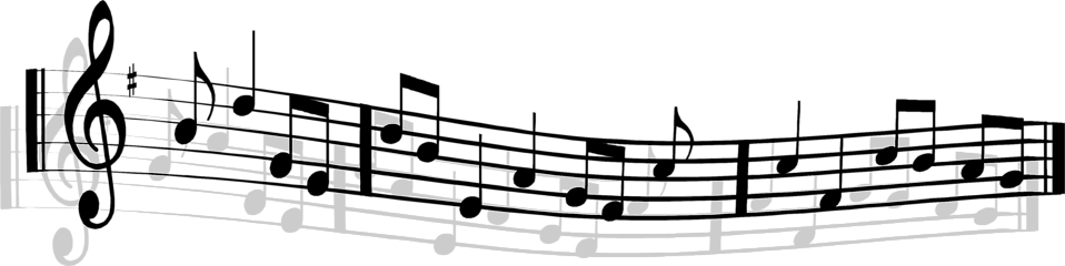 Music Note Clip Art Transparent - Music Notes Clip Art (958x240)