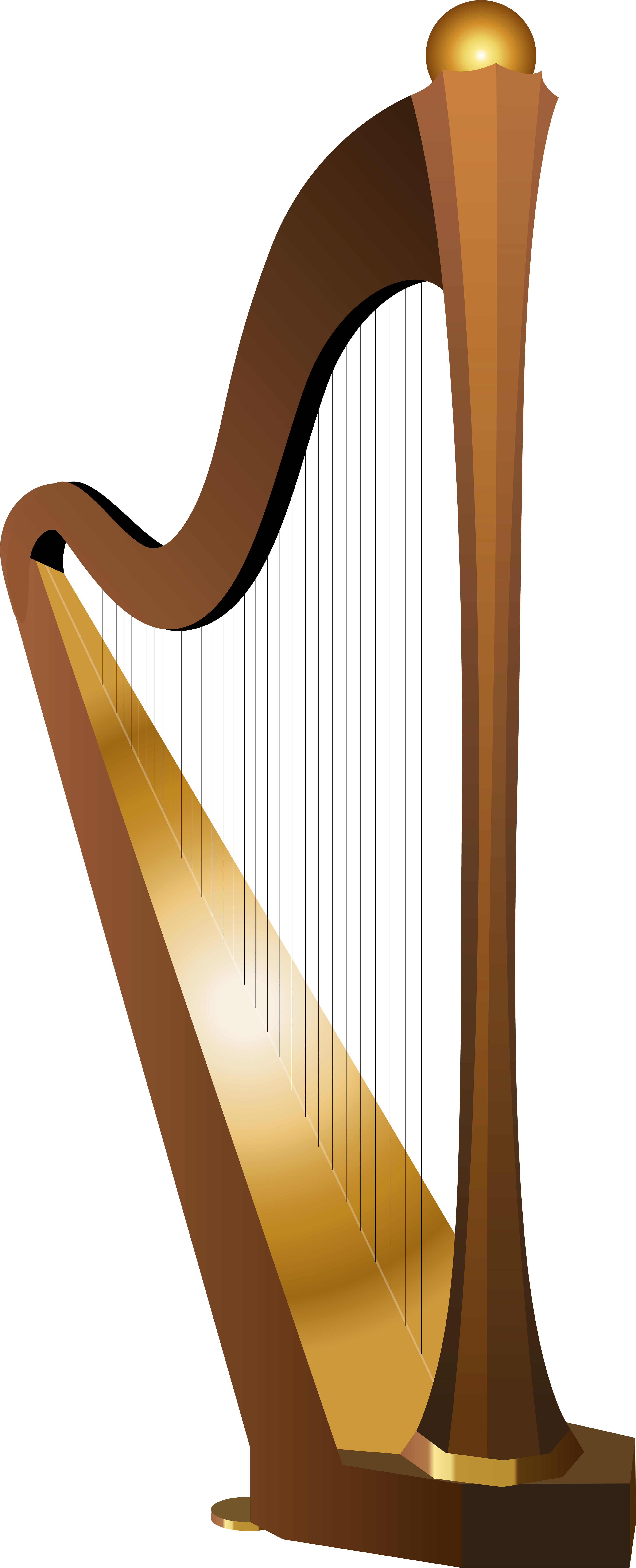 Harp Transparent Clip Art Image - Harp Transparent Background (4361x10000)