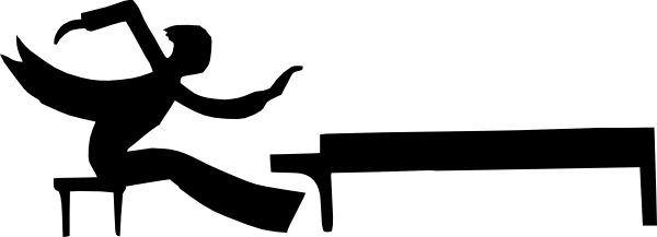 Jazz - Piano - Clipart - Piano Clipart (600x217)