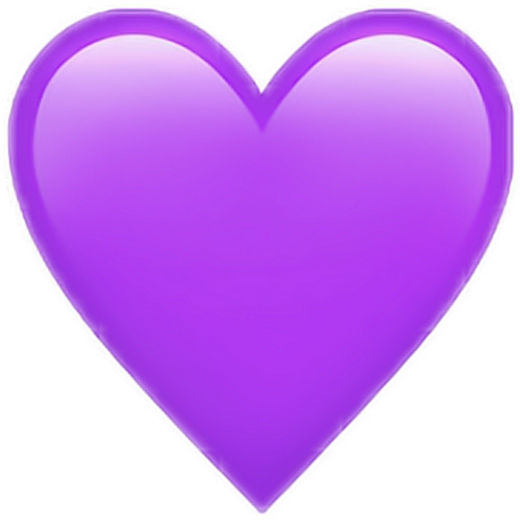 Purple Sticker Selfie Emojis Nice Snapchat Photo - Purple Heart Transparent Background (1024x1024)