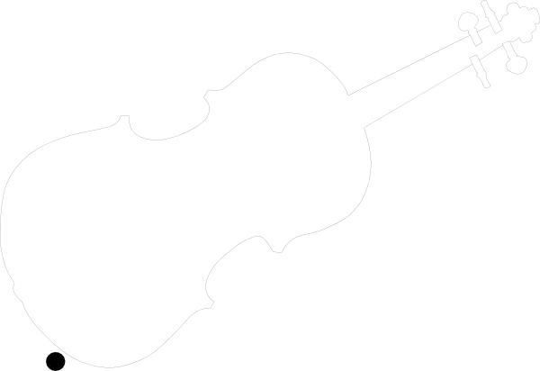 White Violin Clip Art (600x412)