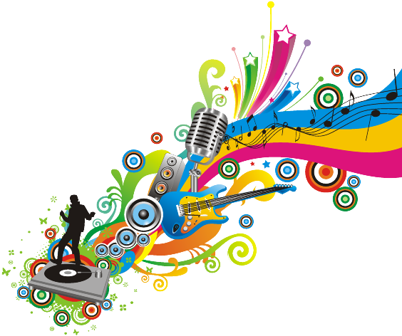 Skull Designers Renders Music - Colourful Music Notes Png (582x503)