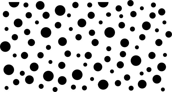 Dots Clipart Black And White - Polka Dot Clip Art (600x322)