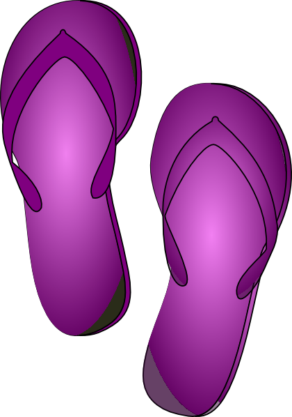 Flip Flop Clipart Free Clip Art Image Image - Purple Flip Flop Clipart (420x598)