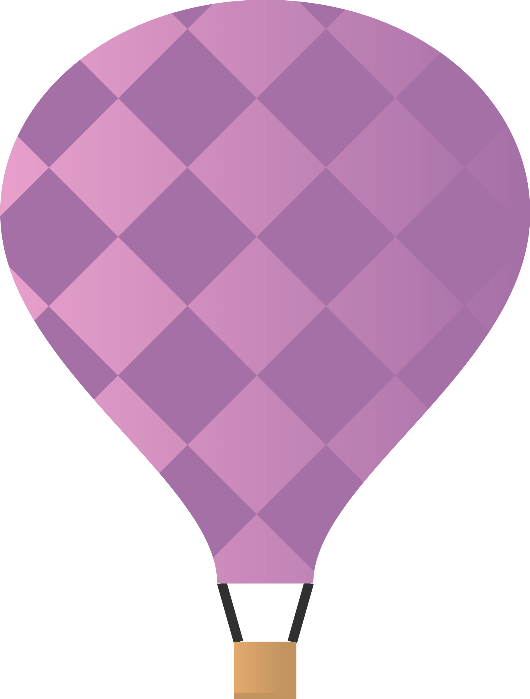 Purple Hot Air Balloon Clip Art (1820x2400)