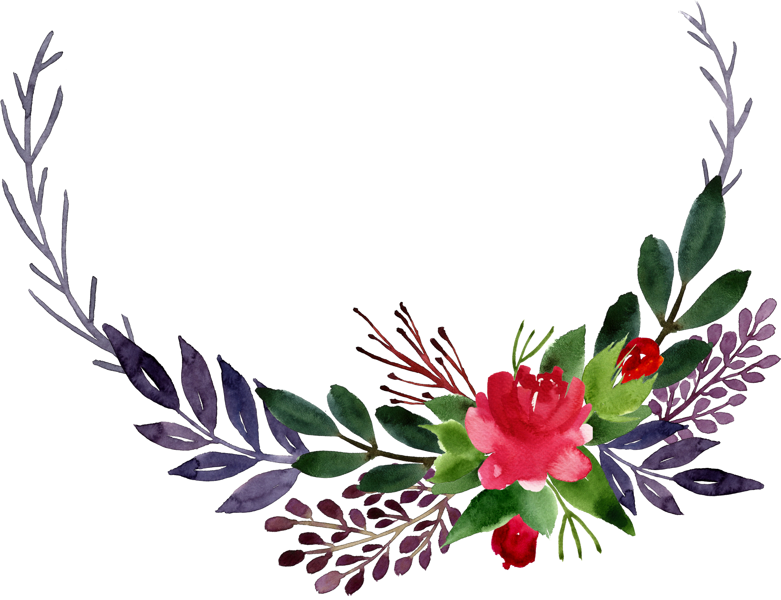 Floral Design Watercolor Painting Flower - Watercolor Painting (2595x1984)