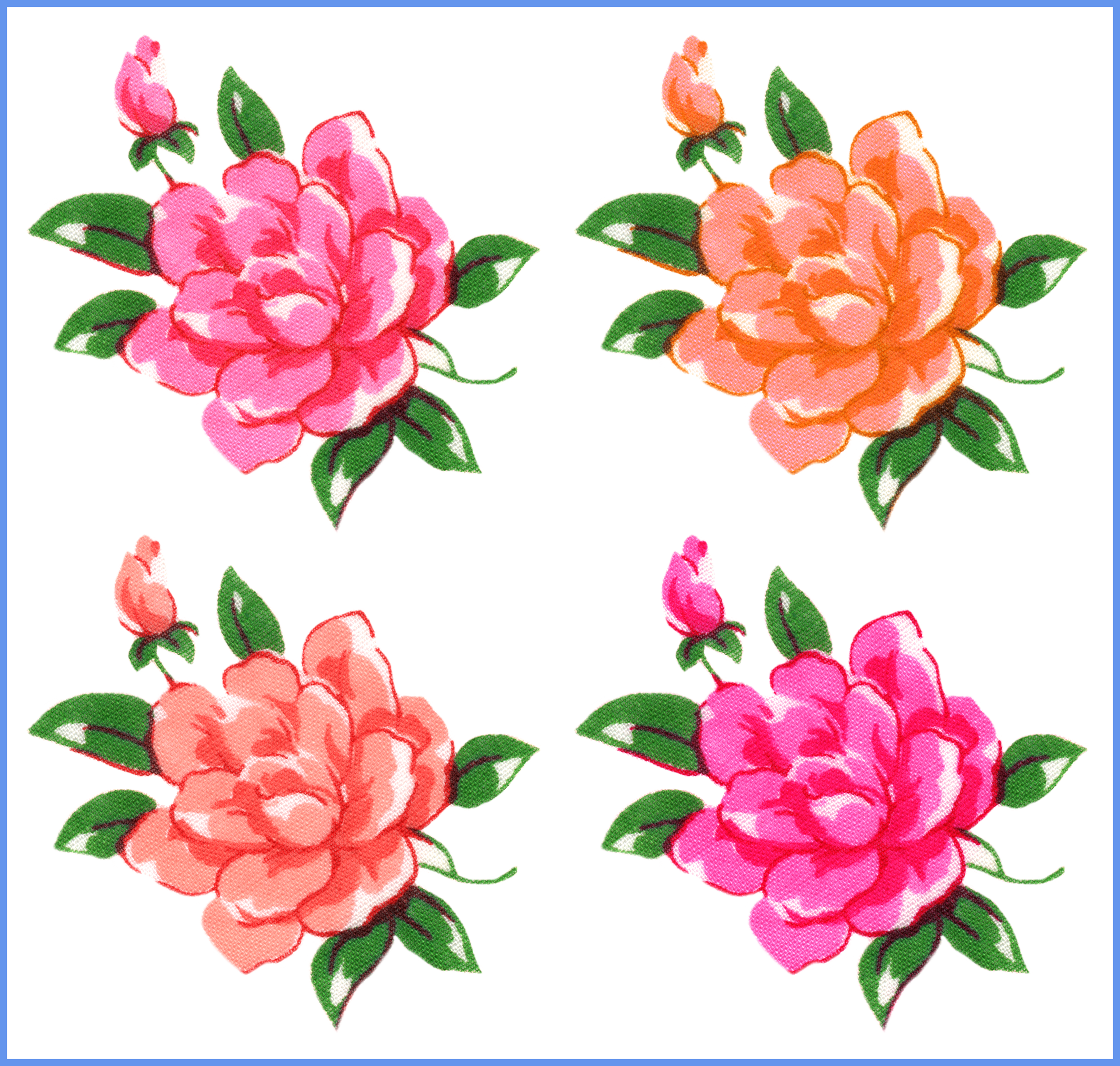 Camellia Flower Camellia Flower Clipart Incredible - Vintage Floral Clip Art (2445x2327)