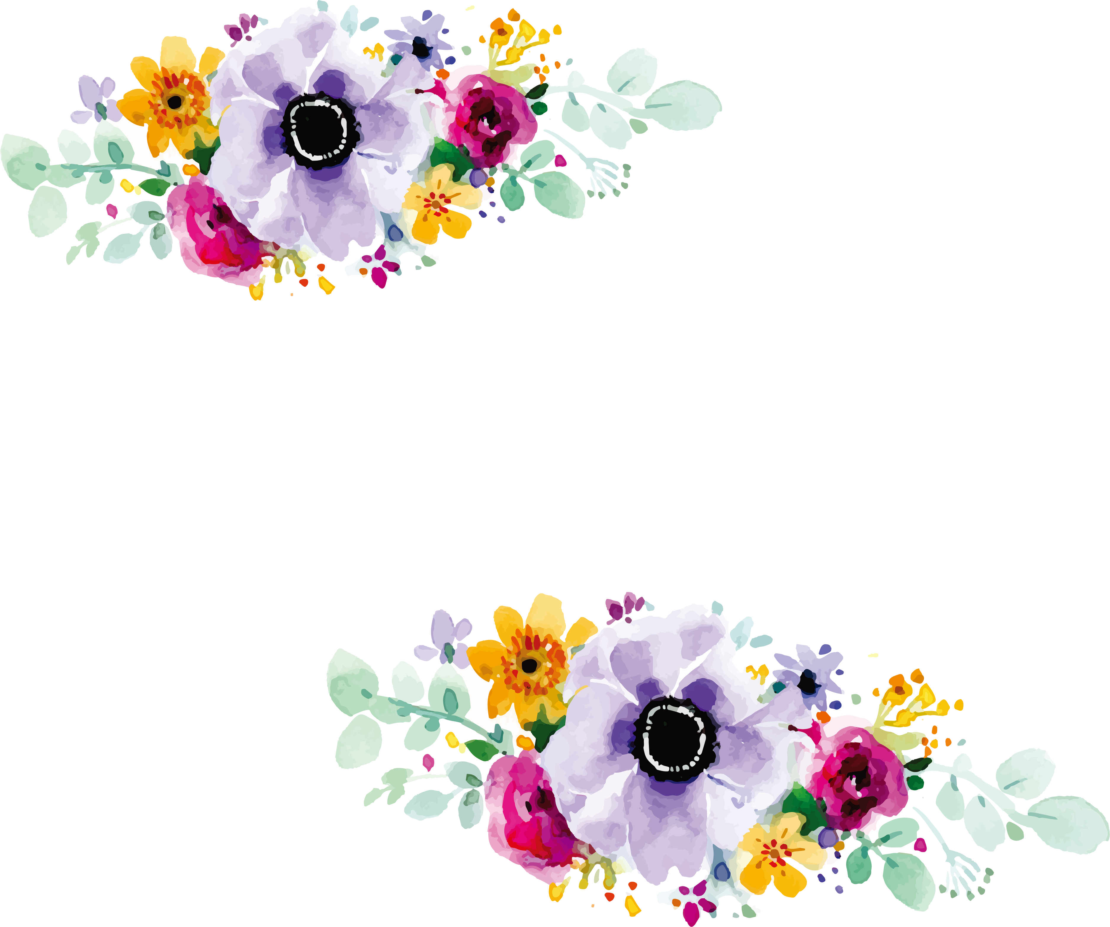 Fl Design Wedding Invitation Watercolour Flowers Watercolor - Pink Flower Design For Invitation (3748x3129)