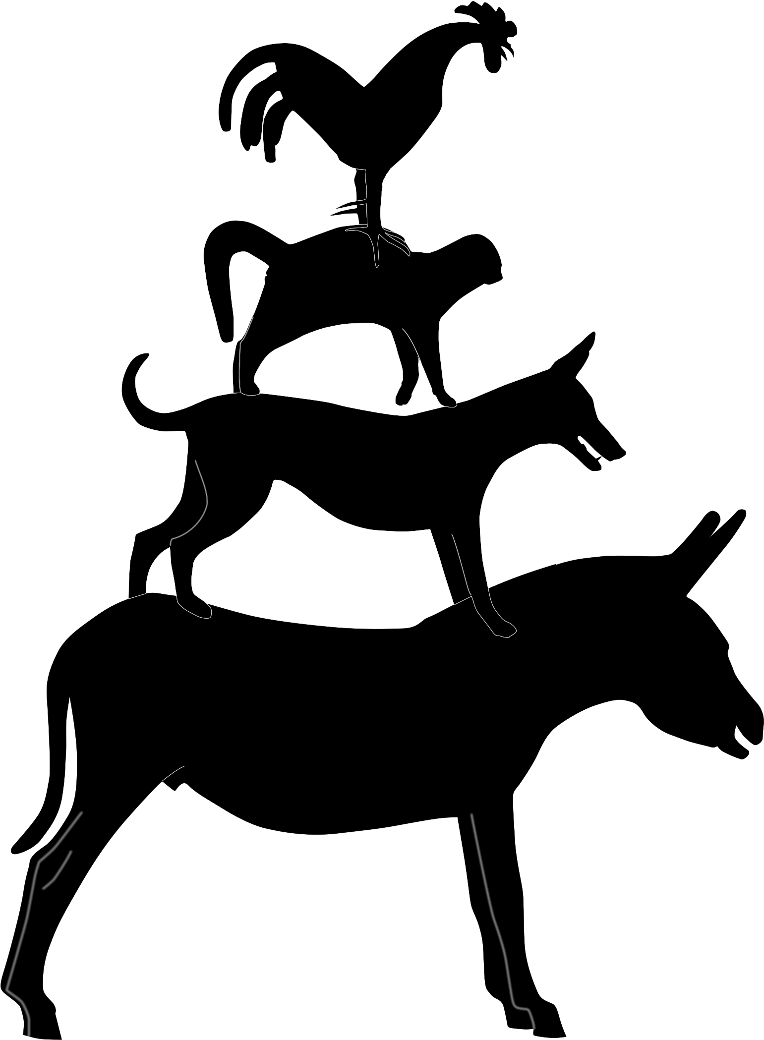 Town Musicians Of Bremen 2 - Bremen Town Band (1697x2400)