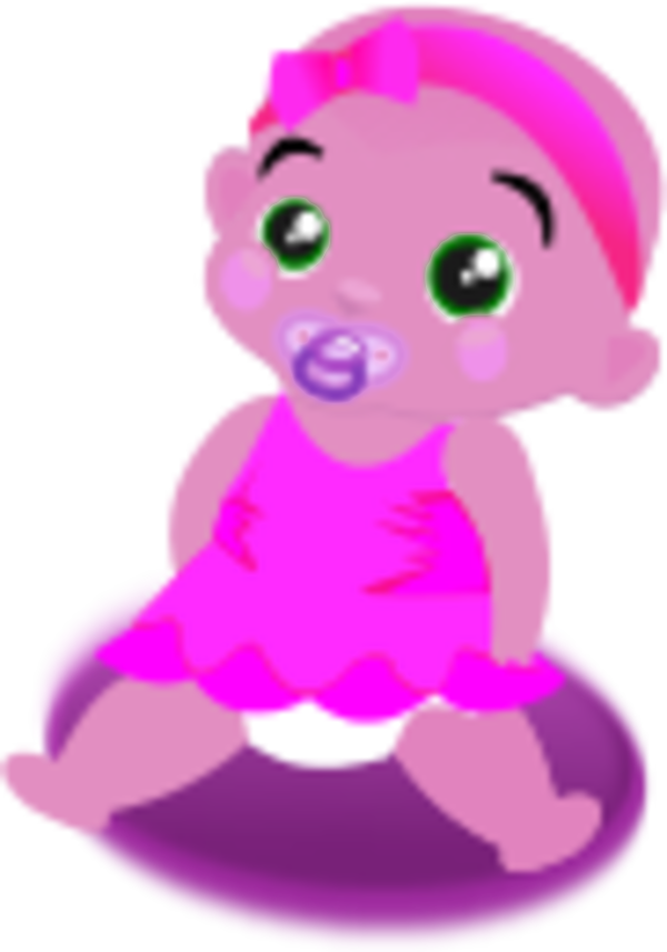 Vector Clip Art - Baby Girl Clip Art (600x857)