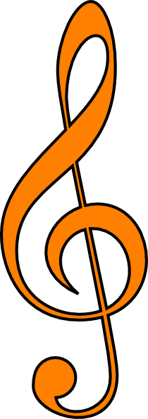Orange Treble Clef Clip Art At Clker Clipart Cle De - Dobyns Bennett High School Band (210x593)