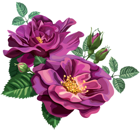 Flower - Free Purple Flowers Vectors (500x474)