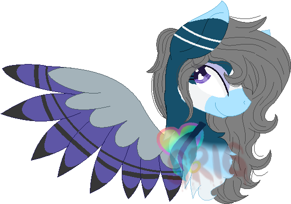 Superrosey16, Colored Wings, Female, Mare, Multicolored - Cartoon (601x423)