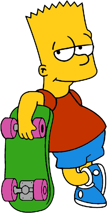 Simpson Clip Art - Bart Simpson (390x745)