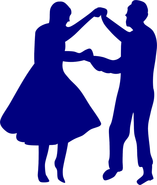 Kopel Clipart Anniversary Couple - Old Woman Dancing Silhouette (614x720)