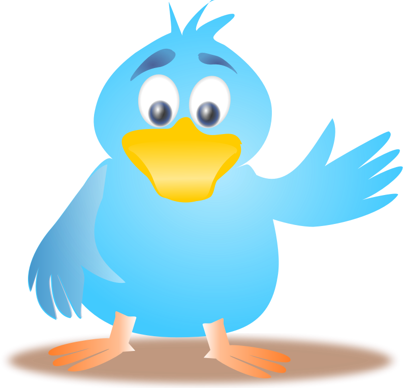 Image For Twitter Bird Animal Clip Art - Bird Waving Clipart (793x764)