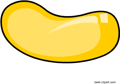 Yellow Jelly Bean, Free Easter Clip Art - Jelly Bean (450x450)