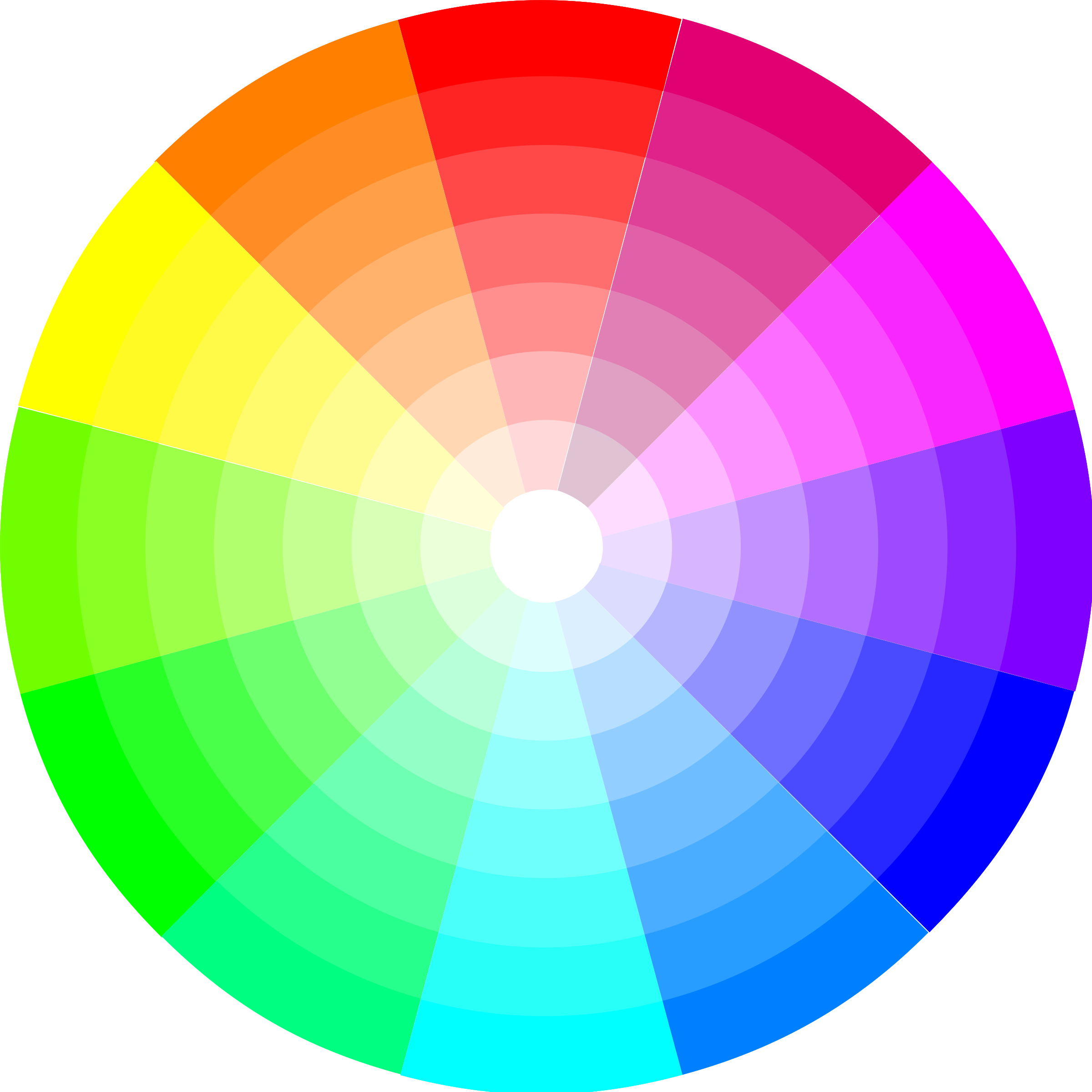 Color Circle Cliparts - Teal On Color Wheel (2400x2399)