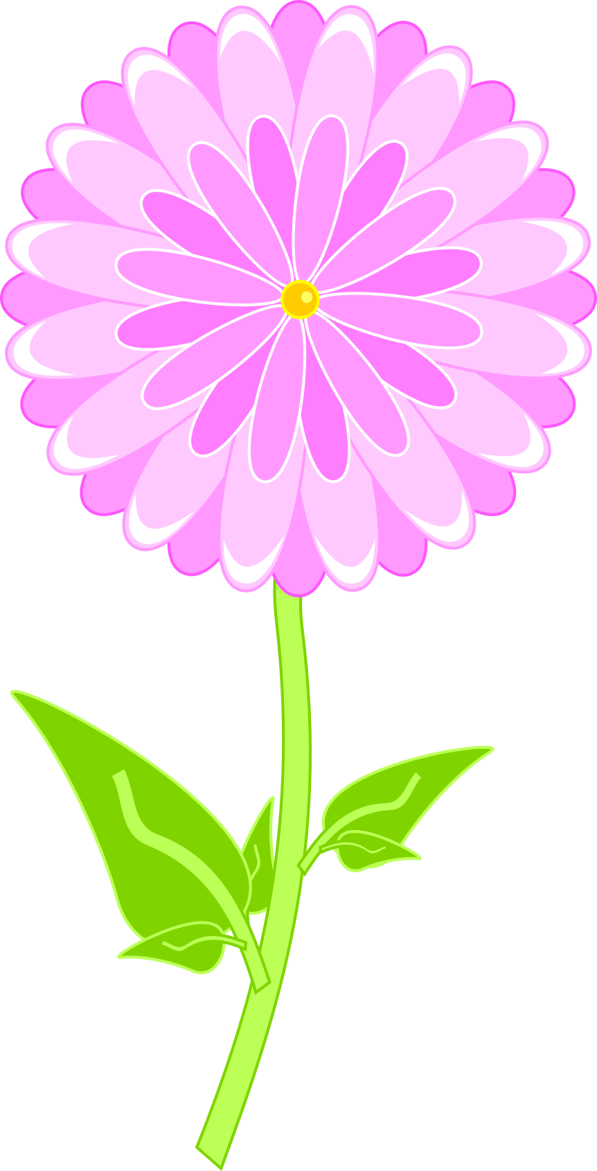 Pink Flower - Stencil (862x1690)