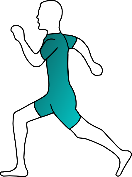 Runner Clip Art At Clker - Running Man Clip Art (450x600)