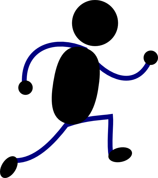 Running Stick Figure Png (528x595)