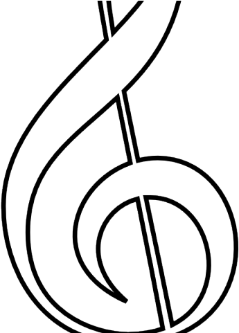 Treble Clef Outline - Drawing Of A Music Note (640x480)