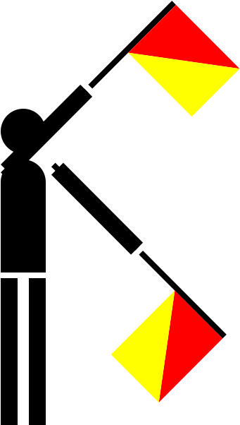 Get Notified Of Exclusive Freebies - Semaphore Flag Clip Art (800x728)